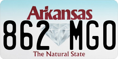 AR license plate 862MGO