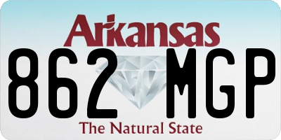 AR license plate 862MGP