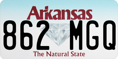 AR license plate 862MGQ