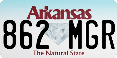 AR license plate 862MGR
