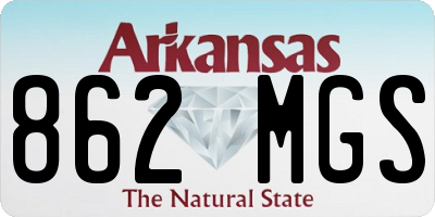 AR license plate 862MGS