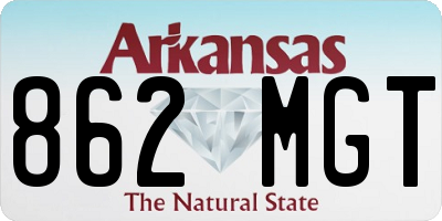 AR license plate 862MGT