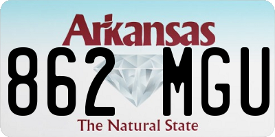 AR license plate 862MGU