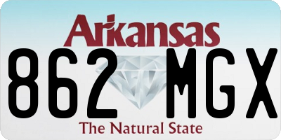 AR license plate 862MGX