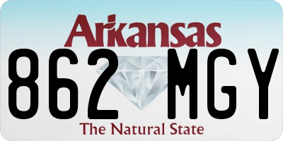 AR license plate 862MGY