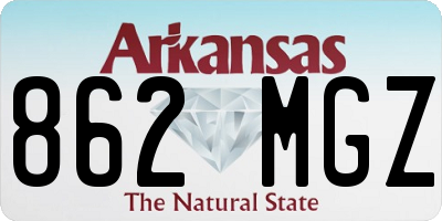 AR license plate 862MGZ