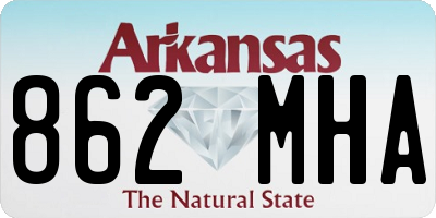 AR license plate 862MHA