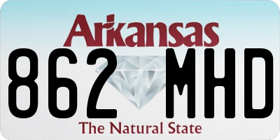 AR license plate 862MHD