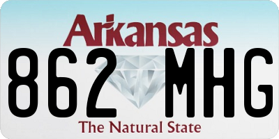 AR license plate 862MHG