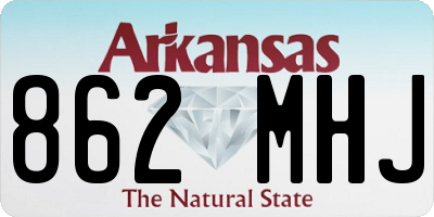 AR license plate 862MHJ