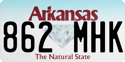 AR license plate 862MHK