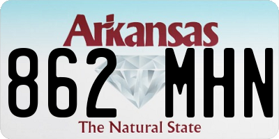AR license plate 862MHN
