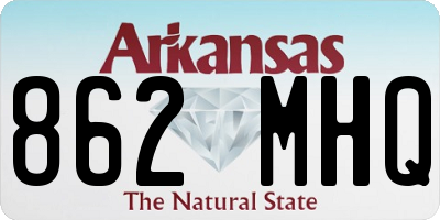 AR license plate 862MHQ