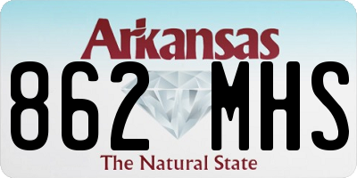 AR license plate 862MHS