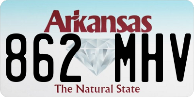 AR license plate 862MHV