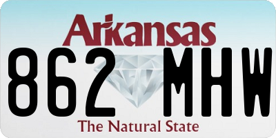 AR license plate 862MHW