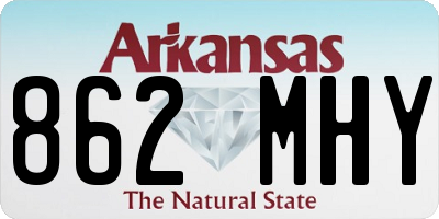 AR license plate 862MHY