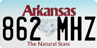 AR license plate 862MHZ