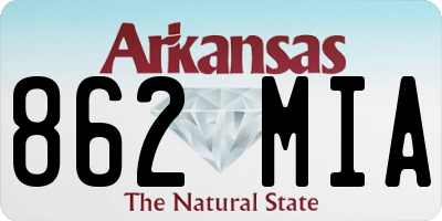 AR license plate 862MIA