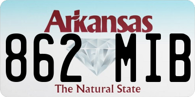 AR license plate 862MIB