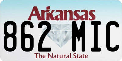 AR license plate 862MIC