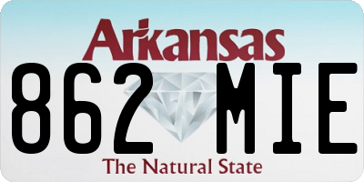 AR license plate 862MIE