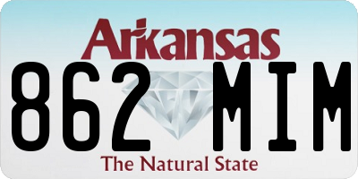 AR license plate 862MIM