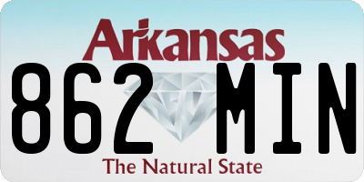 AR license plate 862MIN
