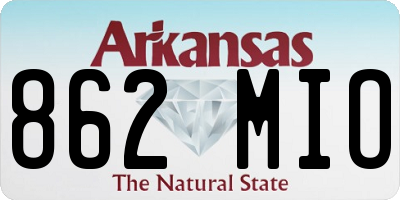 AR license plate 862MIO