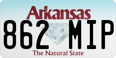 AR license plate 862MIP
