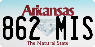 AR license plate 862MIS