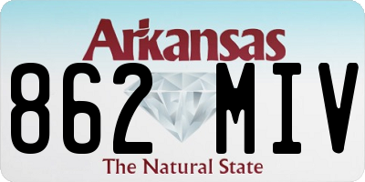 AR license plate 862MIV