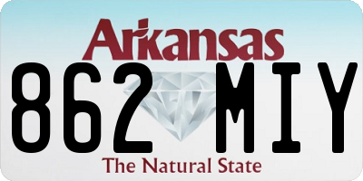 AR license plate 862MIY