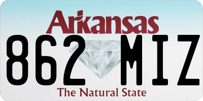 AR license plate 862MIZ