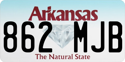AR license plate 862MJB