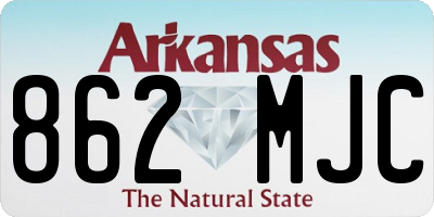 AR license plate 862MJC