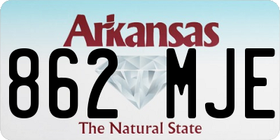 AR license plate 862MJE