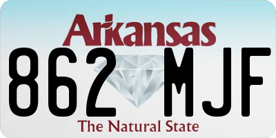 AR license plate 862MJF