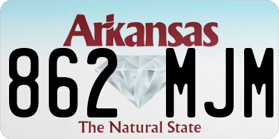 AR license plate 862MJM