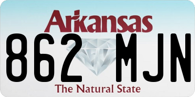 AR license plate 862MJN