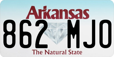 AR license plate 862MJO