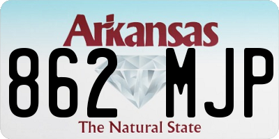AR license plate 862MJP