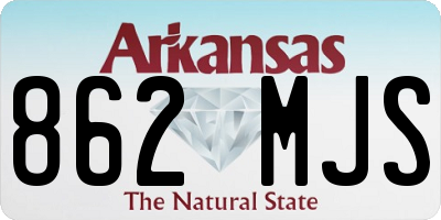AR license plate 862MJS