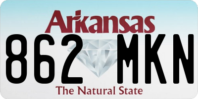 AR license plate 862MKN