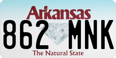 AR license plate 862MNK