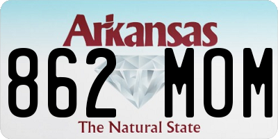 AR license plate 862MOM