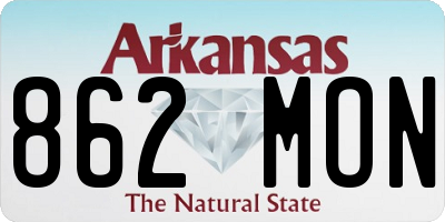 AR license plate 862MON