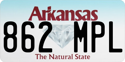 AR license plate 862MPL