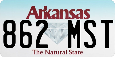 AR license plate 862MST