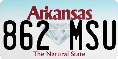AR license plate 862MSU
